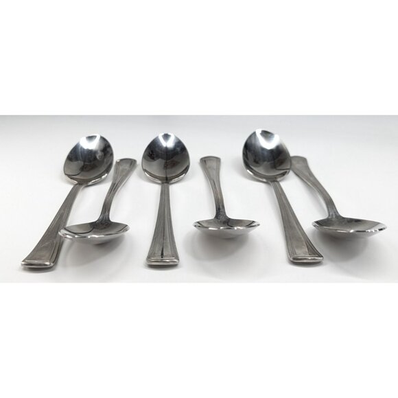 Reed & Barton "Walden" Set of 6 Teaspoons 6.25" Long 18/10 Stainless Steel - Picture 7 of 8